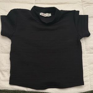 Black extra small crop top Hollister